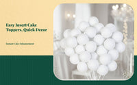 Gold Sphere Cake Toppers for Baking and Parties