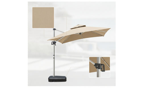 Cantilever Patio Umbrella 360-Degree Rotating Offset Patio Umbrella Windproof for Poolside, Backyard, Garden