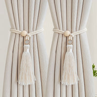 Simple Luxury Curtain Tieback Pair with Tassel Rope