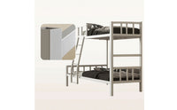 Metal Bunk Bed Space-Saving Bunk Bed Frame with Ladder Furniture for Teens, Students, Shared Bedrooms, Dorm Rooms, Apartments