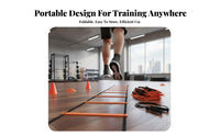 Sturdy Agility Ladder Flexible Footwork Training Ladder Portable Fitness Equipment High-Visibility for Children, Athletes, Outdoor, Gym