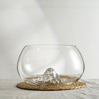 Glass Cat Bowl Fish Design Wide Mouth Anti-Tip