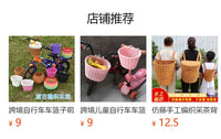 跨境电动车前车筐编织收纳筐塑料自行车通用款多功能置物车篮