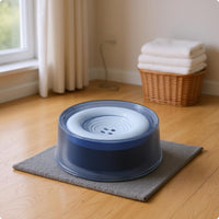 Non-Spill Pet Water Bowl Transparent Floating Disk Bowl Splash Proof