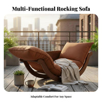 Curved Lounger Lounger Multi-Functional Rocking Chair Small Space Accommodating High Weight Capacity for Balcony, Resting