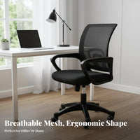 Height Adjustable Mesh spine Caster Chair Support Ergonomic Mesh Rolling Chair 360-Degree rotate Office Furniture Mobile Casters for Remote Workers, Students, gaming enthusiasts, Study Room, Workstation, Bedroom, Gaming Setup