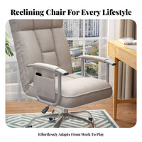 Convertible Sleeper Chair Ergonomic Design Swivel Recliner for Dorm Room, Gamers