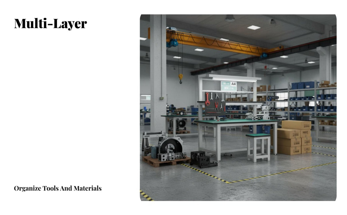 Anti Workbench Strong Load-Bearing Capacity Assembly Workbench with Light Thickened and Reinforced Heavy-Duty Work Table for Cleanroom, Factory