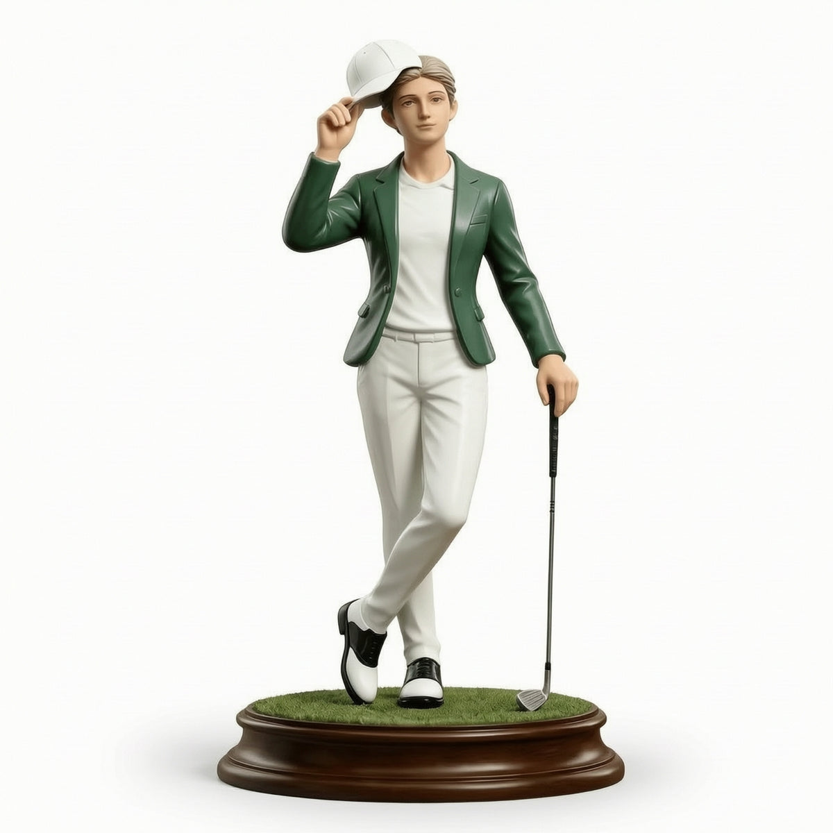 Golf Gentleman Figurine Classic Gentleman Figurine with Golf Club Decorative Statue with Base for Golfers