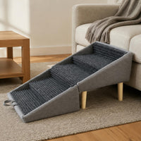 Foldable Dog Stairs Space-Saving Foldable Pet Stairs Easy to Clean Non-Slip Pet Steps for Sofa