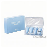 4 Pieces Soft Reusable Earplugs with Case Comfortable Ear Plugs with Case Compact Noise Blockers Portable for Sleeping, Studying