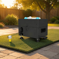 Foot Pedal Operation Semi-Automatic Golf Ball Feeder Large Capacity Automatic Golf Ball Feeder Fast Output Sports Gear Metal Construction