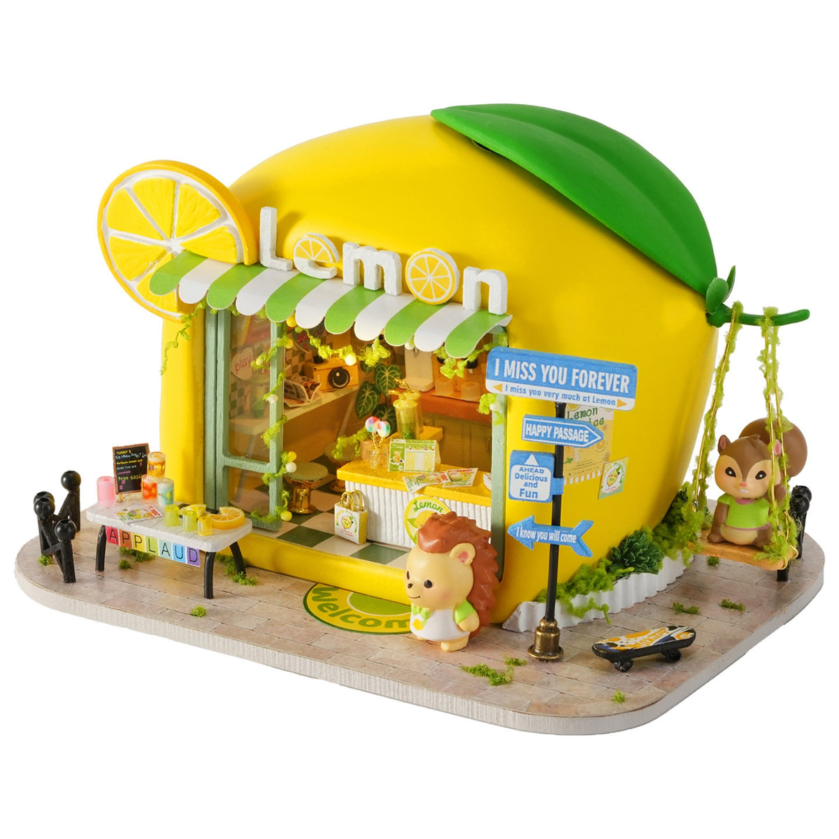 Miniature Fruit Shop Artisanal Dollhouse Kit Miniatur for Desk Decor, Crafters