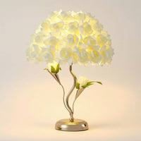Rose Flower Table Lamp Floral Rose Flower Lamp Warm Light Decorative for Bedroom, Bedside