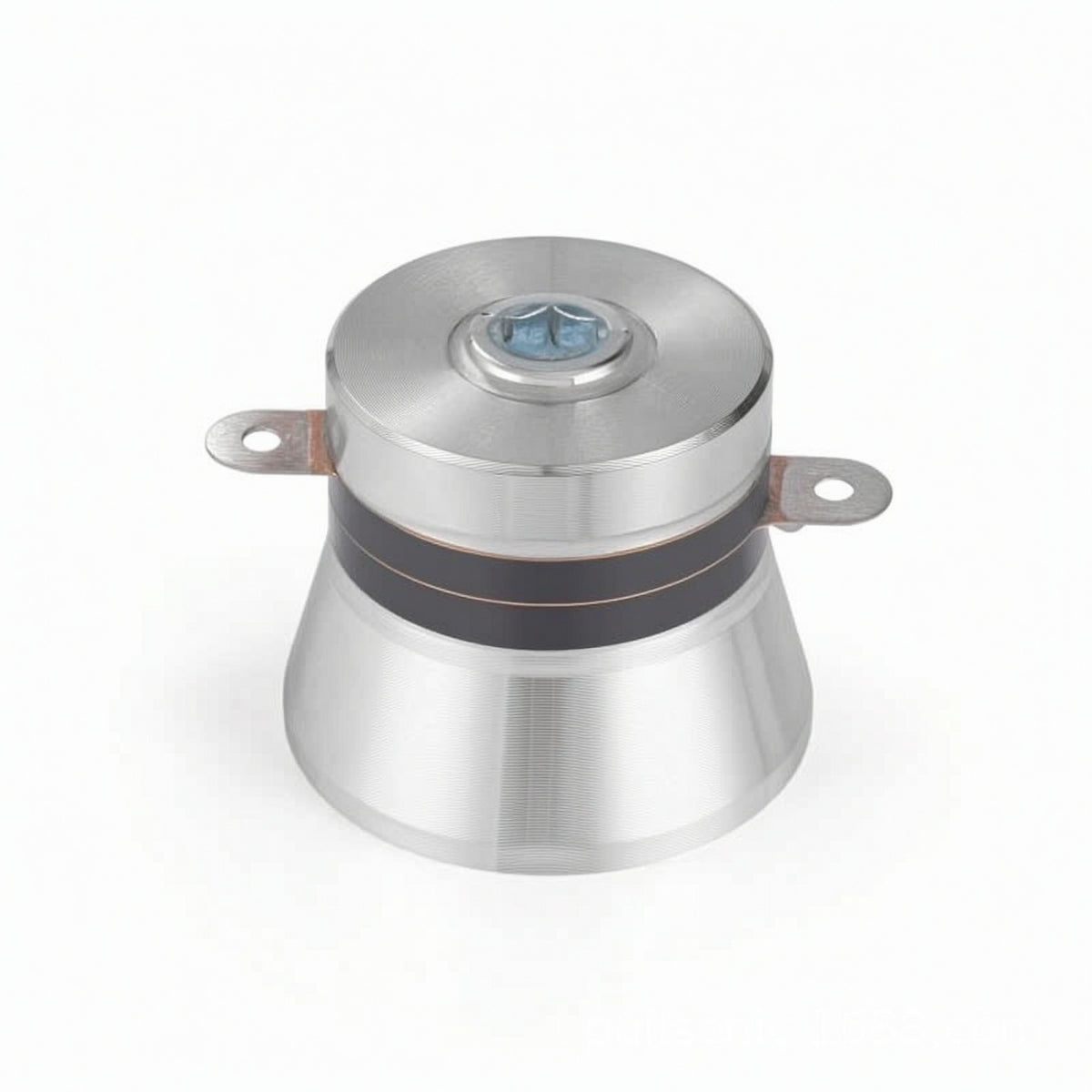 Sweeping Acoustic Transducer with Mounting Tabs Cylindrical Acoustic Cleaner Transducer Vibrating Metal for Dishwasher Systems