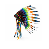 Feather Headdress Structured Band Costume Accessory Patterned Trim