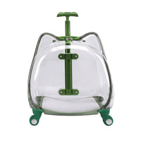 Cat Carrier with Wheels Portable Transparent Pet Carrier with Wheels Adjustable