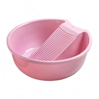 Wash Basin with Washboard Angled Insert Hand Scrubbing Tub Pouring Notch