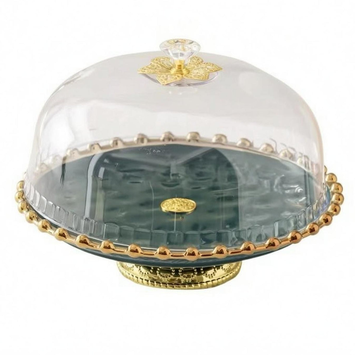 Transparent Dome Cake Stand Round Domed Dessert Display High Clearness Serving Platter for Afternoon Tea