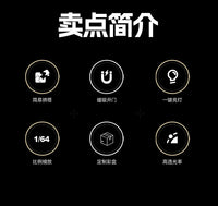 收藏家1:64微缩场景仿真汽车仓库展示收纳送礼亮灯