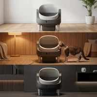 App-Controlled Smart Litter Box with Waste Drawer Open-Top Self-Cleaning Litter Box Scoopwithout Pet Supply for Indoor, Living Room