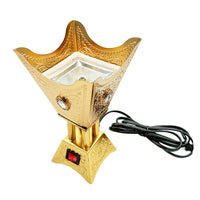 Plug-in Middle Eastern Incense Burner, Iron, Classical Style, Electroplated Finish