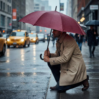Water-Repellent 16 Rib Umbrella Strong Umbrella with Hook Handle Heavy Duty Long-Lasting for Commuters, Daily Commute
