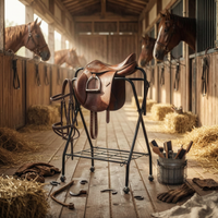 Sturdy Duty Saddle Rack Carrier Additional Pegs Tack Organizer for Stable