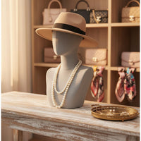 Velvet Head Mannequin Stable Base Velvet Mannequin Head Hairpiece Display Stand for Boutique Sellers