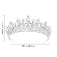 Rhinestone Tiara with Rhinestones Bridal Tiara Princess Crown Sparkling for Brides, Pageant Contestants, Weddings, Pageants, Costume Parties