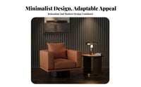 Scalloped Back Armchair Modern Design Single Sofa Minimalist Aesthetic Ergonomic Backrest for Adults, Renters, Office, Clubhouse