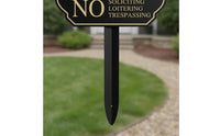 No Soliciting Yard Sign Weather-Resistant No Soliciting Sign Weatherproof