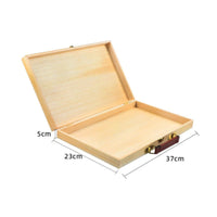 Wooden Wood Storage Box Compact Art Toolbox Reliable for Students, Painters