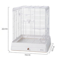 Tabletop Bird Cage with Removable Tray, Indoor Parrot Cage for Home Use, Budgie Parakeet Enclosure, Compact Cockatiel Cage for Small Pets