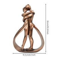 Resin Couple Figurine Tabletop Couple Figurine Small for Living Room, Art Lovers