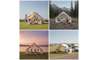 Inflatable Tent with Canopy Waterproof Inflatable Tent with Pump Quick Setup for Campers, Families, Camping, Backyard