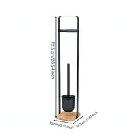 Bathroom Tissue Holder with Toilet Brush Space-Saving Organizer Sturdy