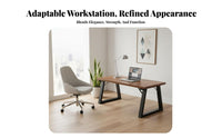 Minimalist Design Workstation with Storage Shelf Multi-Functional Writing Table with Mobile Cabinet Large Work Surface Computer Desk Wide Desktop for Telecommuting Workers, Professionals, Students, Study Room, Bedroom