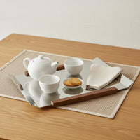 Walnut Wood Tray Stainless Steel Mirror Tray Metal Handles for Living Room