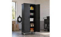 Metal Storage Cabinet Lockable Casters Rolling Storage Cabinet Removable Shelves Household Organizer for Office, Home