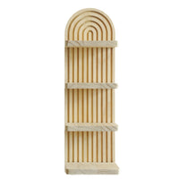Arched Solid Wood Wall Planter Shelf for Home Living Room Decor