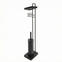Bathroom Tissue Stand with Brush Holder No Bathroom Tissue Stand Space-Saving
