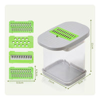 Interchangeable Blades Manual Vegetable Cutter Set Easy to Use Vegetable Chopper with Container Safe Hand Protector Multi-Blade Food Dicer