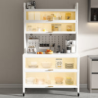 Kitchen Storage Rack Multi-functional Floor-standing Multi-layer Microwave Oven Pot Pan Storage Cabinet Simple Bookshelf