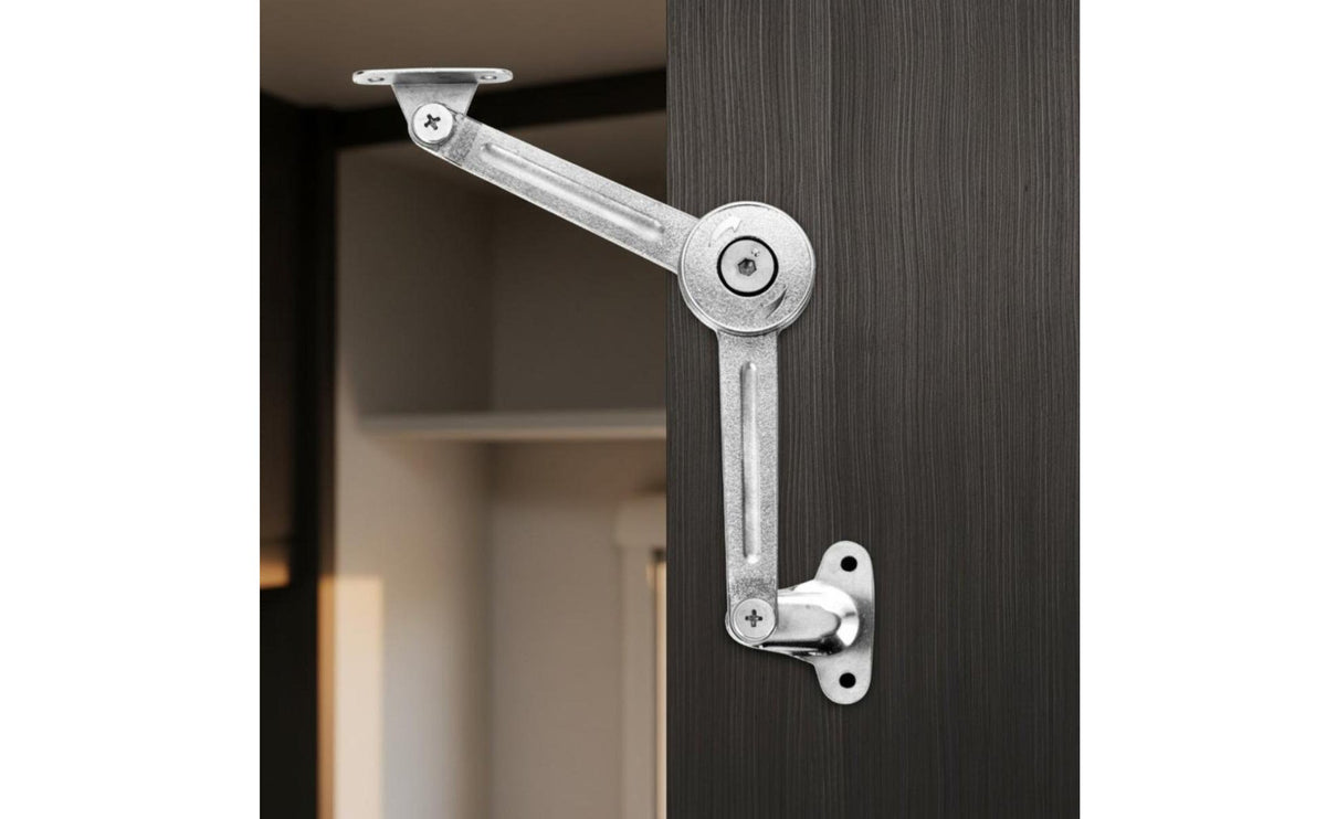 Any-Stop Cabinet Door Stay Sturdy Duty Cabinet Door Raise Support Adjustable Lid Support Hinge Universal Mounting for Wardrobe
