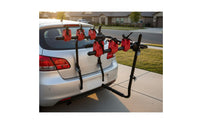 Universal Fit Trunk Mount Bike Rack Heavy Duty Rear Car Cycle Holder Foldable Design Strap-on Bike Carrier for Outdoor Enthusiasts, Families, Road Trips, Travel, Camping