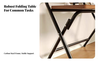 Foldable Computer Desk Compact Folding Desk Lightweight for Telecommute Workers