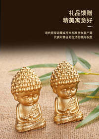 黄铜创意如来佛像摆件手把件汽车中控台工艺品铜佛像摆件个性铜器
