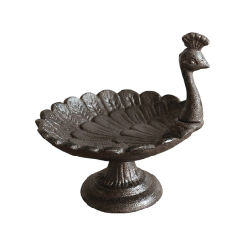 Bird Feeder with Peacock Vintage Vessel Heavy Duty for Balcony