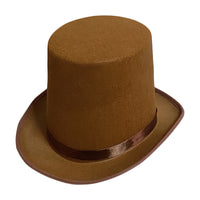 Black Top Hat for Magician, 20cm, Lincoln Style, French High Hat, Retro British Gentleman Jazz Hat